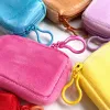Candy-colored macaron coin purse, children's cute cartoon custom logo embroidered schoolbag, keychain pendant, hanging decoration, colorful suede coin purse, children's card case, fashionable small bag, trendy ladies' bag, multi-functional toy coin bag Item Picture